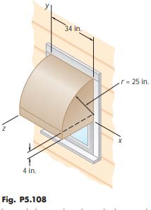 SOLVED:A window awning is fabricated from sheet 